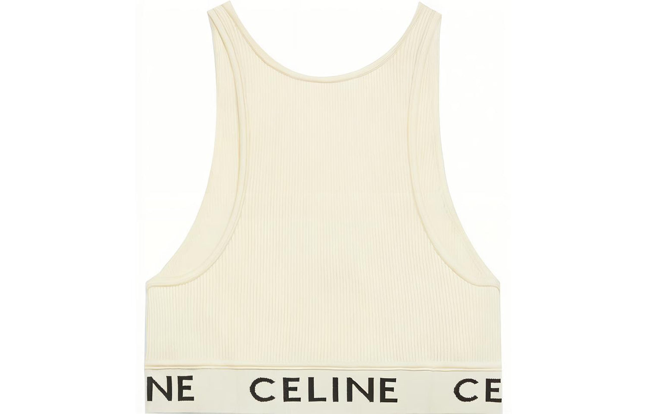 CELINE Tank Tops Women's Ecru