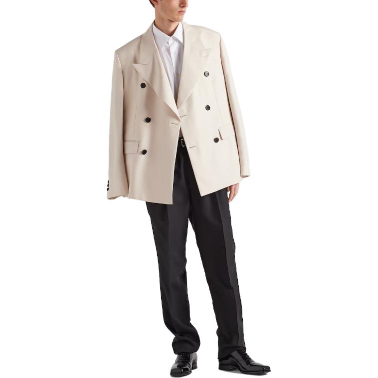 PRADA Business Suits Coats Men's Sand Yellow