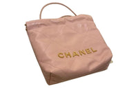CHANEL Shiny Calfskin Handbag, Shoulder Bag, Crossbody Bag Mini Women's Light Pink Red