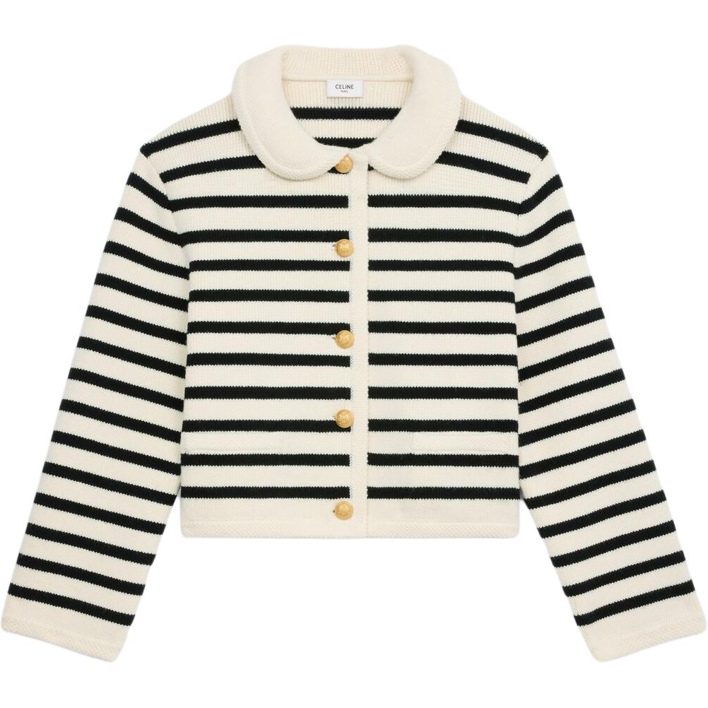 CELINE Jackets & Coats Women's Black White