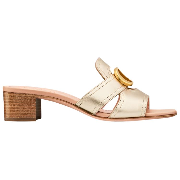DIOR 30 Montaigne Slide Slippers Women's Gold