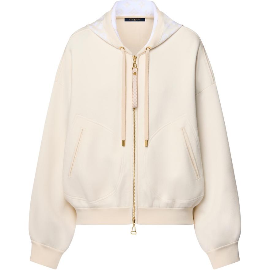 LOUIS VUITTON Monogram Accent Knit Hoodie
