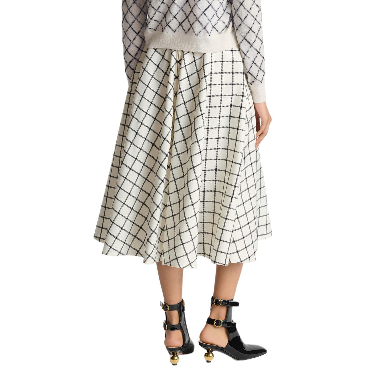 DIOR SS24 Casual Long Skirts Women's Black White