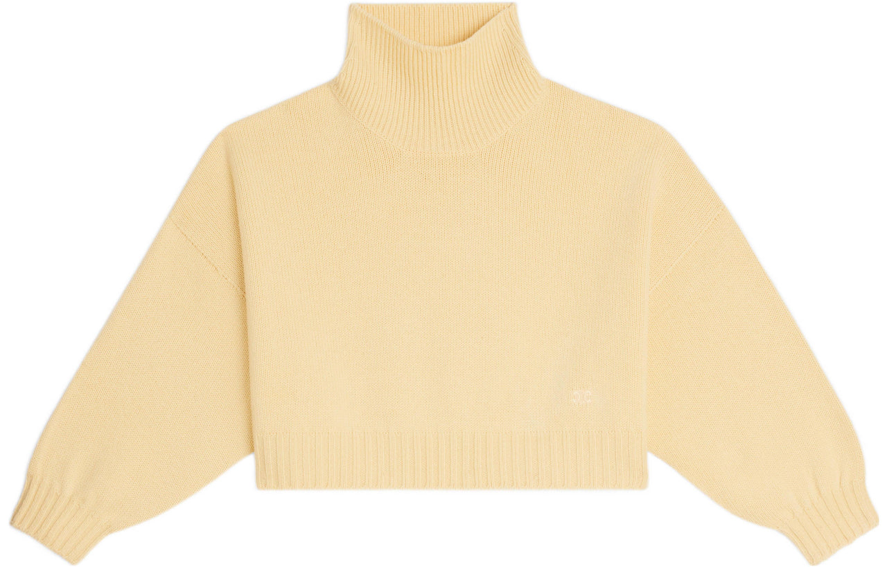 CELINE Cashmere Sweater Women's Light Yellow