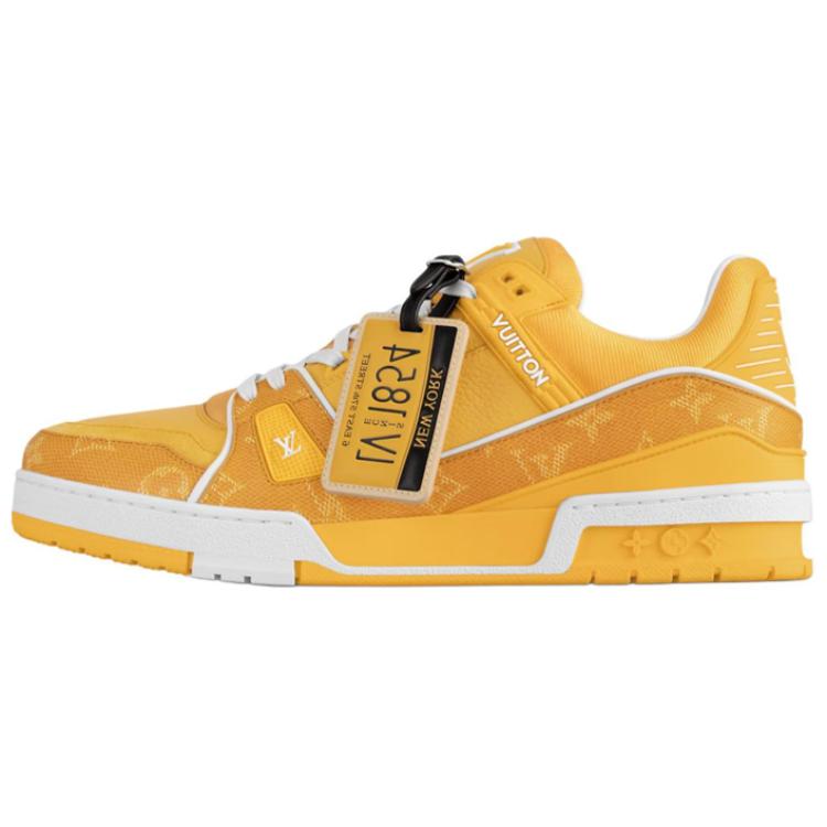 LOUIS VUITTON Trainer Low-Top Skateboard Shoes Men's Orange