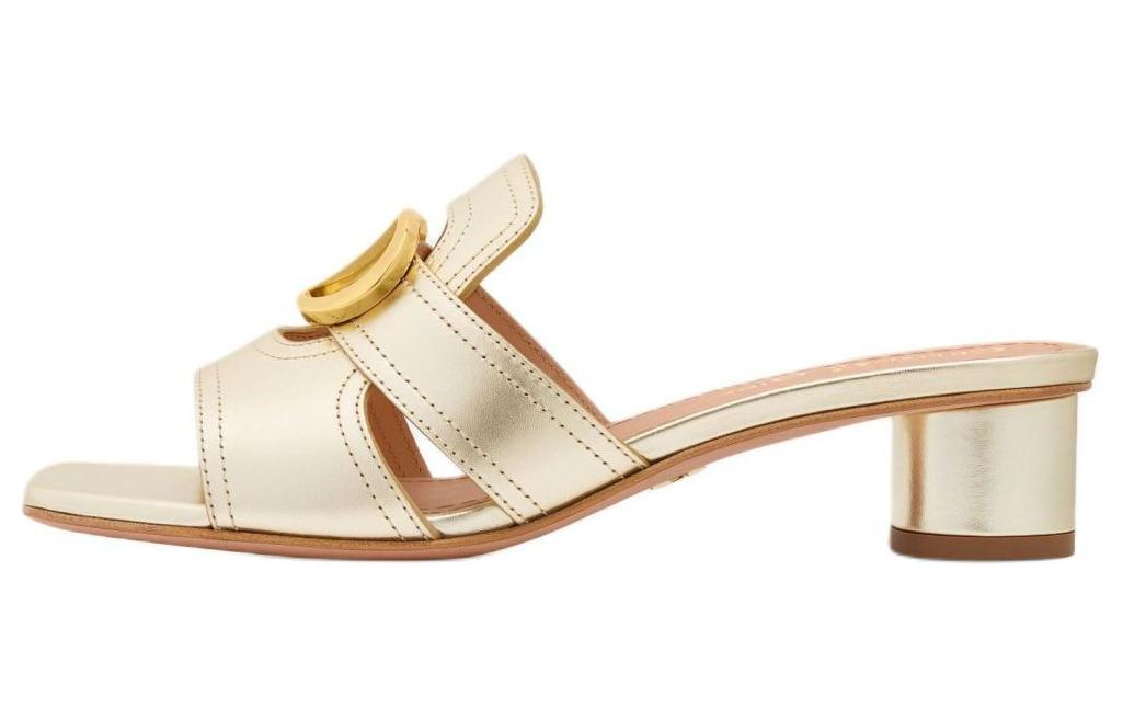 DIOR 30 Montaigne Slide Slippers 3.5cm Women's Gold