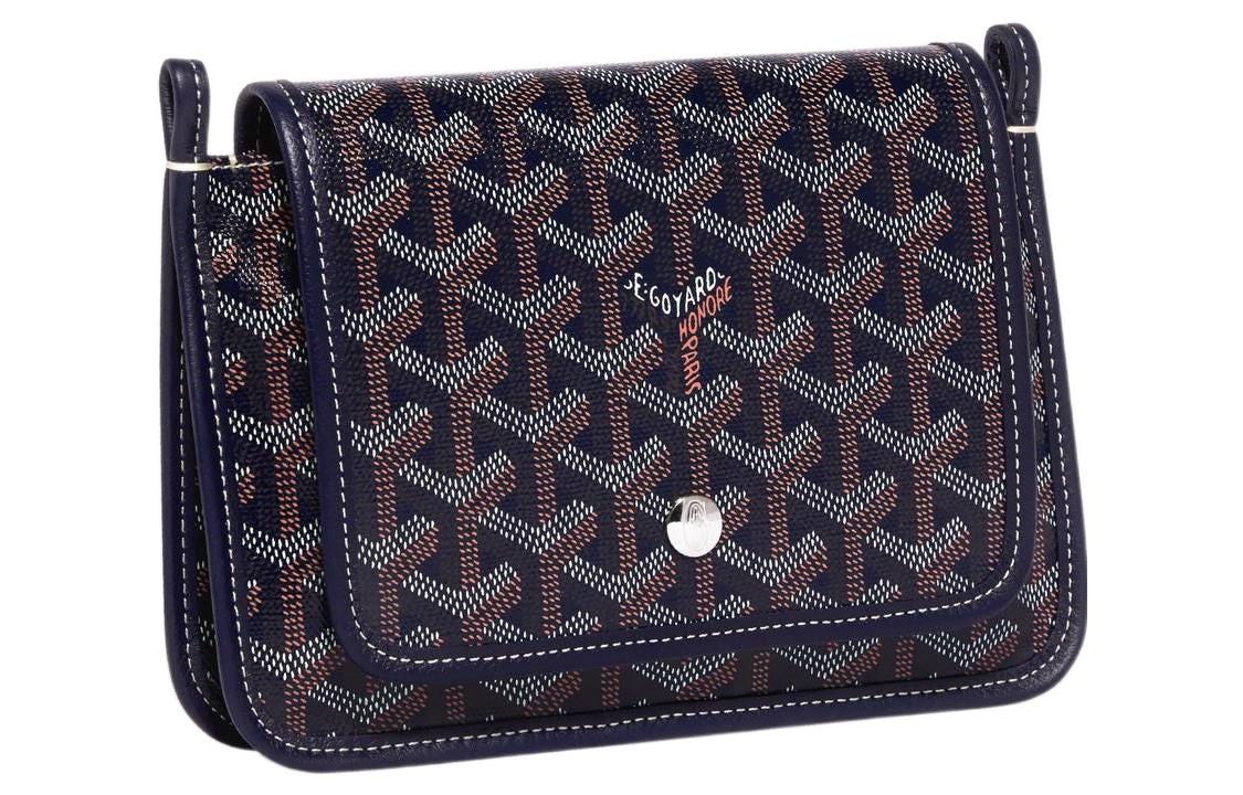 GOYARD Canvas With Leather Envelope Bag Crossbody Bag Shoulder Bag Unisex Dark Blue Multicolor With Orange Small Heart