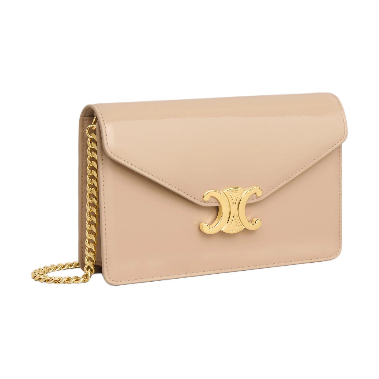 CELINE Calfskin Wallet Women's Oat Beige