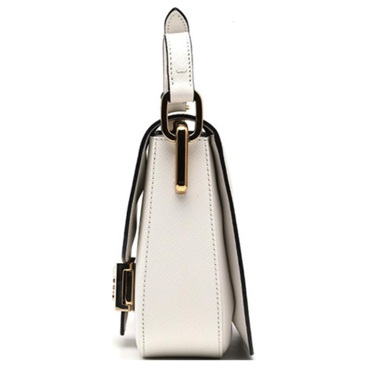 PRADA Cow Leather Shoulder Bag Crossbody Bag Women's White