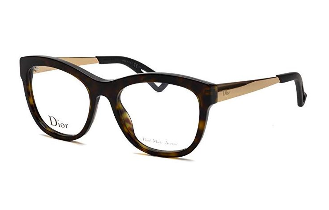 DIOR Square Eyeglass Frames Women's Tortoiseshell