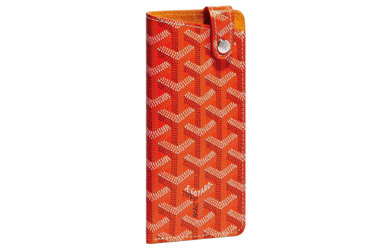GOYARD Montmartre Canvas With Leather Eyeglass Pouch Small Size Unisex Orange