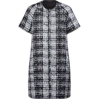 LOUIS VUITTON Graphic Tweed Short-Sleeved Dress