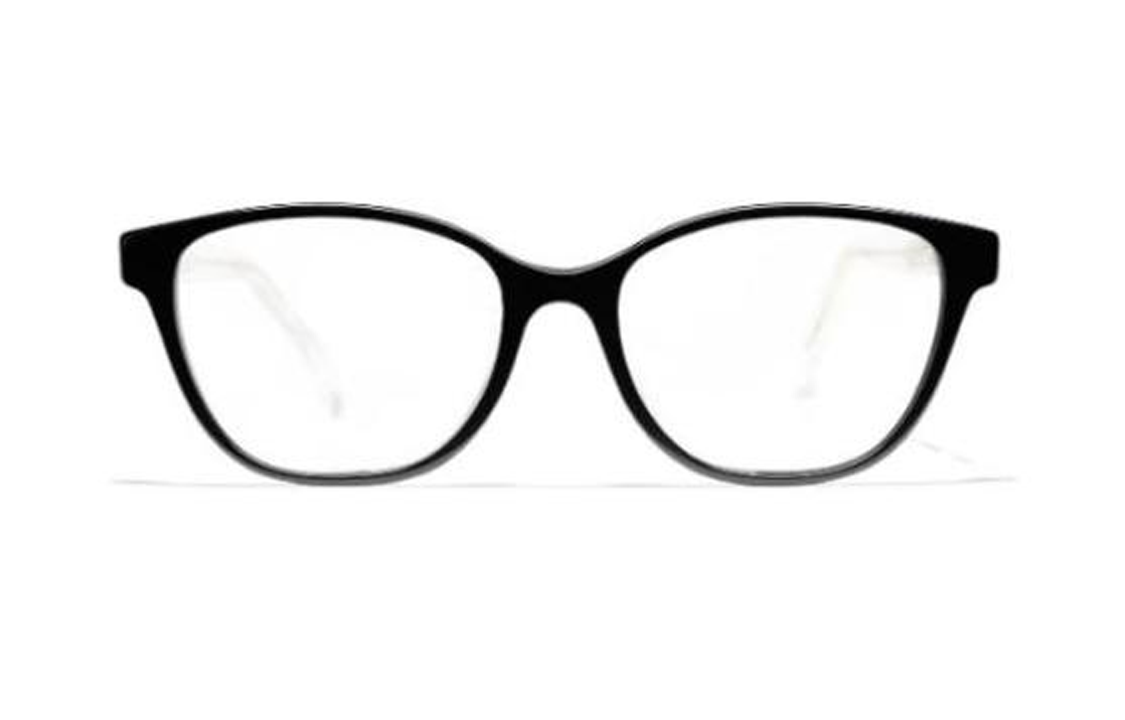 CHANEL - Irregular Shape Eyeglass Frames Women's Black