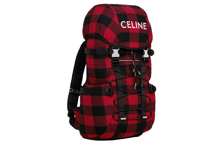 CELINE Fabric Backpack Men's Red/Black