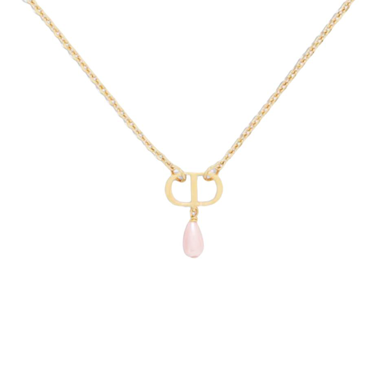 DIOR Metal Necklaces Unisex Pink