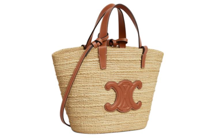 CELINE Cow Leather Shoulder Bag, Crossbody Bag, Handbag Women's Tawny