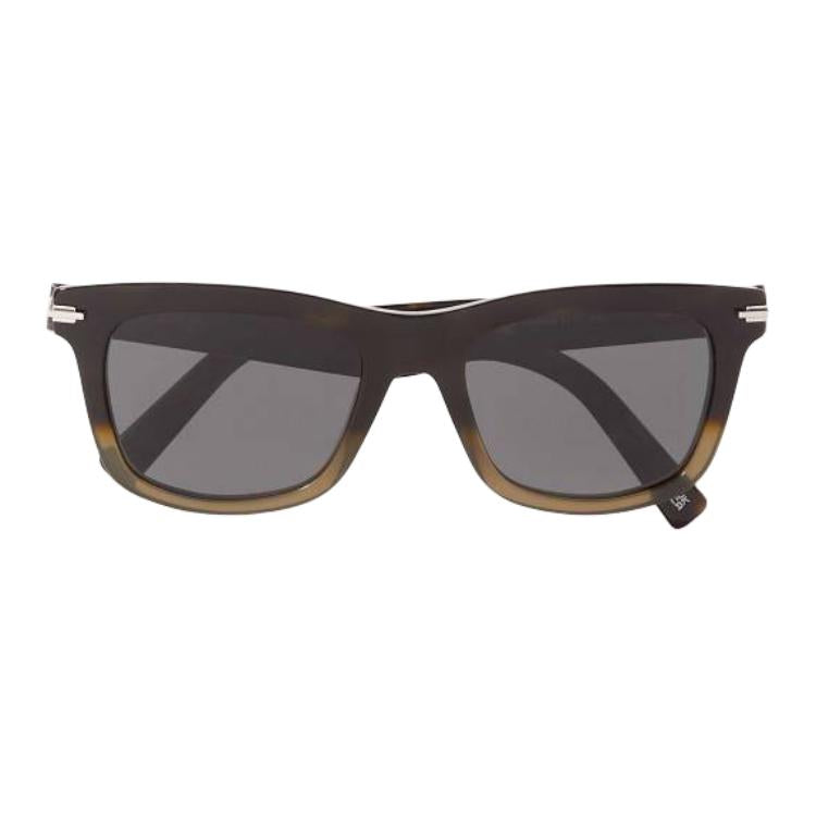 DIOR Acetate Metal Square Sunglasses Unisex Brown