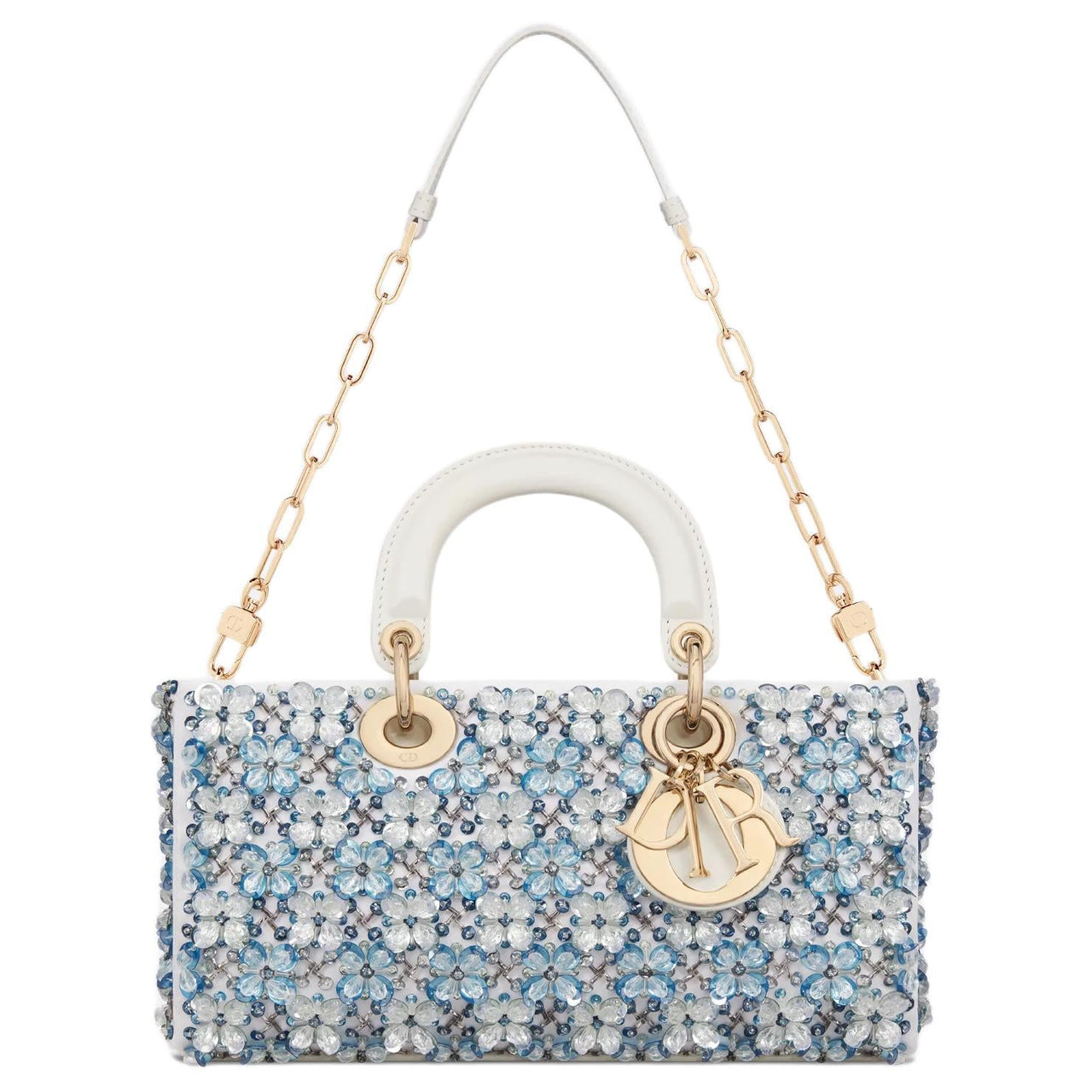 DIOR Lady D JOY Cotton Shoulder Bag, Crossbody Bag, Handbag Medium Size Women's Latte