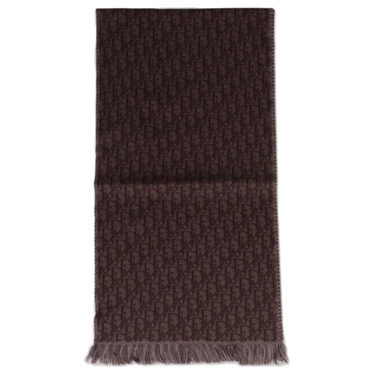 DIOR Wool Knit Scarves Men's Brown