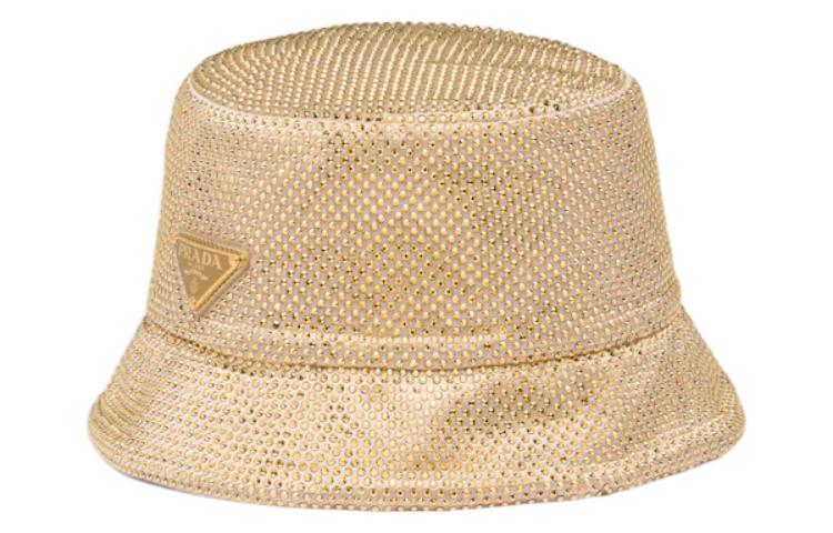 PRADA Crystal-embellished Satin Bucket Hat