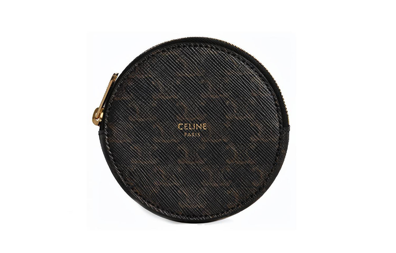 CELINE Coin Purse In Triomphe Canvas