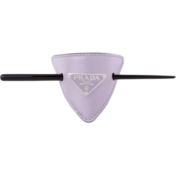 PRADA Enamel, Metal, Resin, Leather, Glass Hairpins Women's Purple