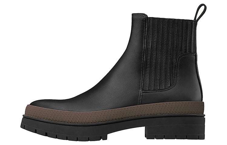 HERMES Ankle-Length Chelsea Boots Men's Black