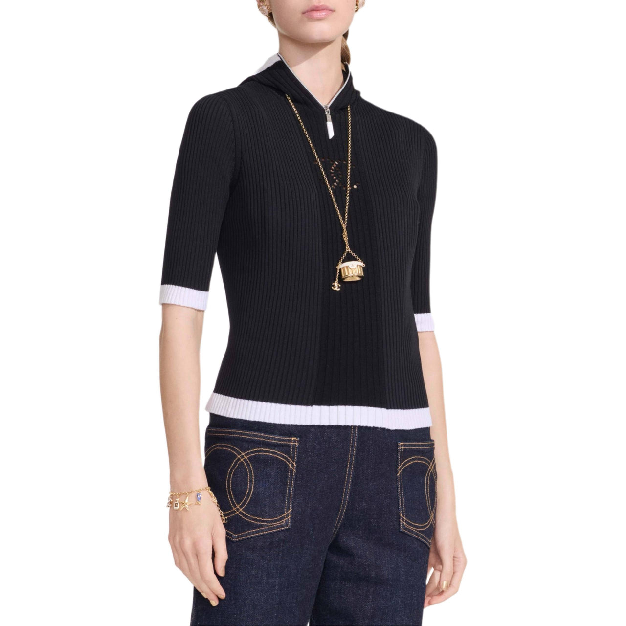 CHANEL 24 New Spring Arrivals Knitwear Women's Black