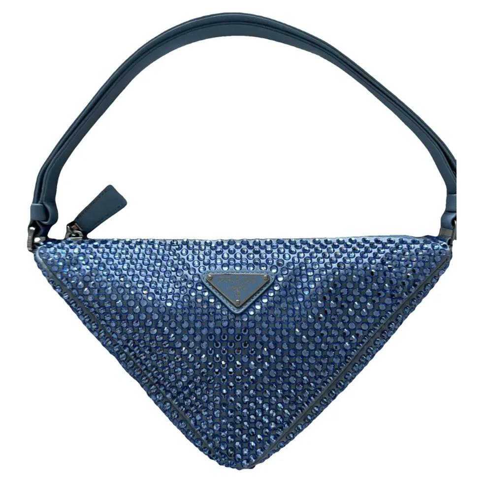 PRADA Crystal Shoulder Bag, Handbag, Shoulder Bag Women's Blue