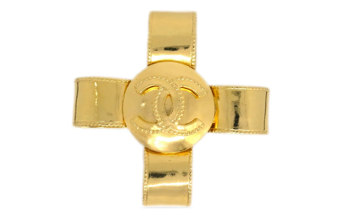 CHANEL 1997 Cc Cross Brooch