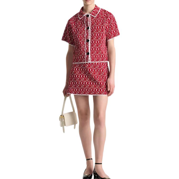 DIOR Casual Short Skirts Women's Red