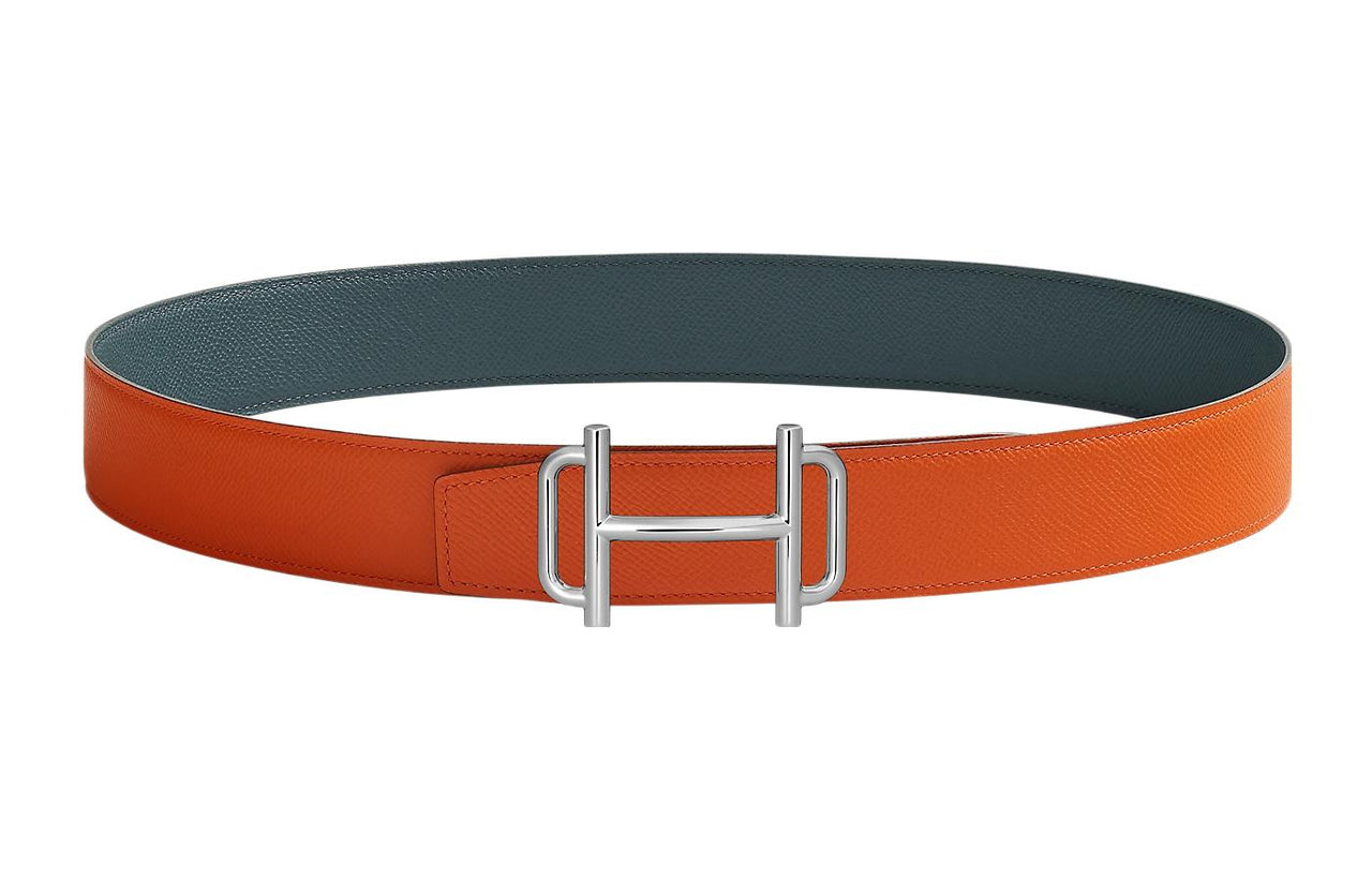 HERMES - Leather Belts Men's Blue/Orange -
