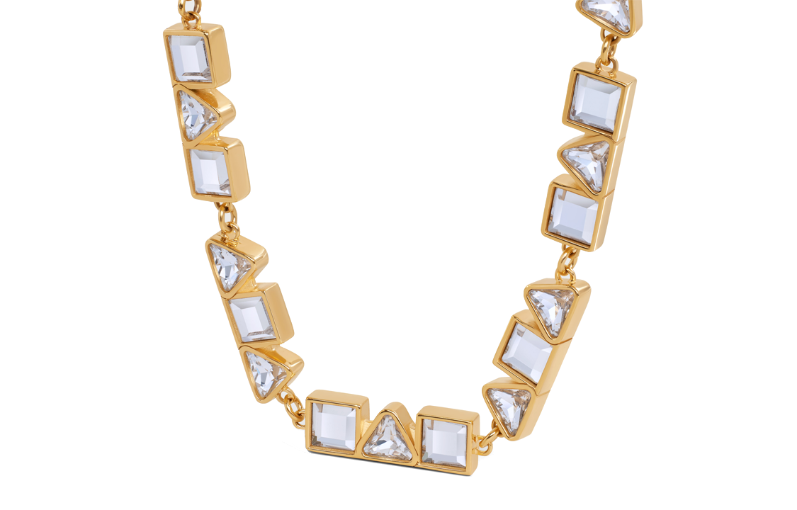 CELINE Brass Rhinestone Bracelets Women's Gold