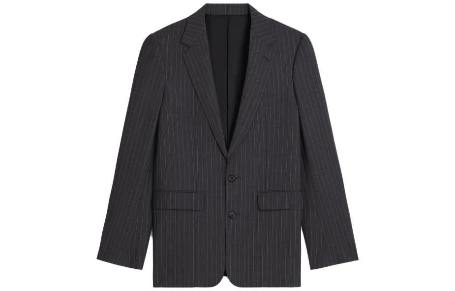 CELINE Classic Jacket In Striped Wool