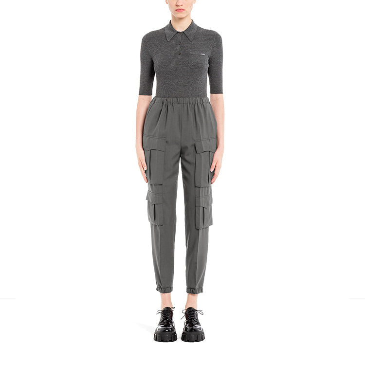 PRADA Cargo Pants Women's Gray