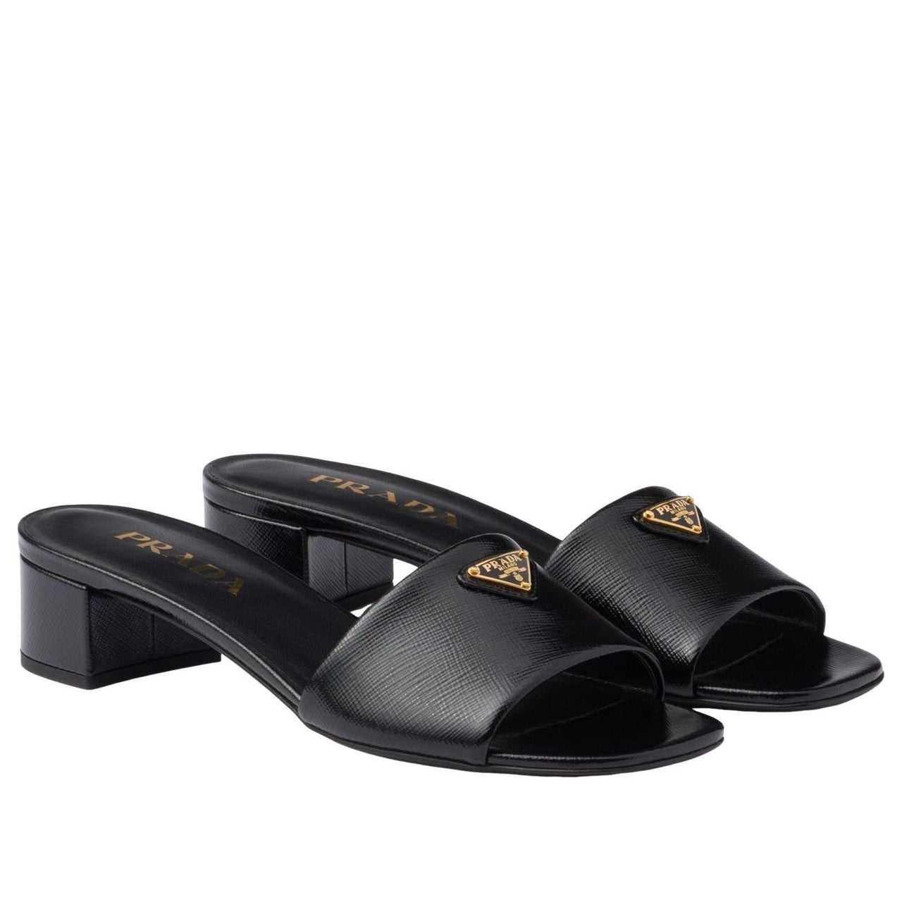 (WMNS) PRADA SS26 Saffiano Patent Leather Sandals 'Black' 1XX730-3A9S-F0002