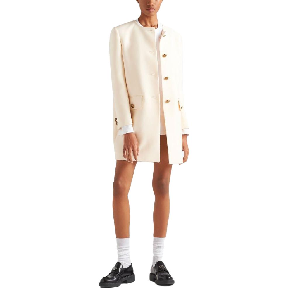 PRADA Coats Women's Ivory White