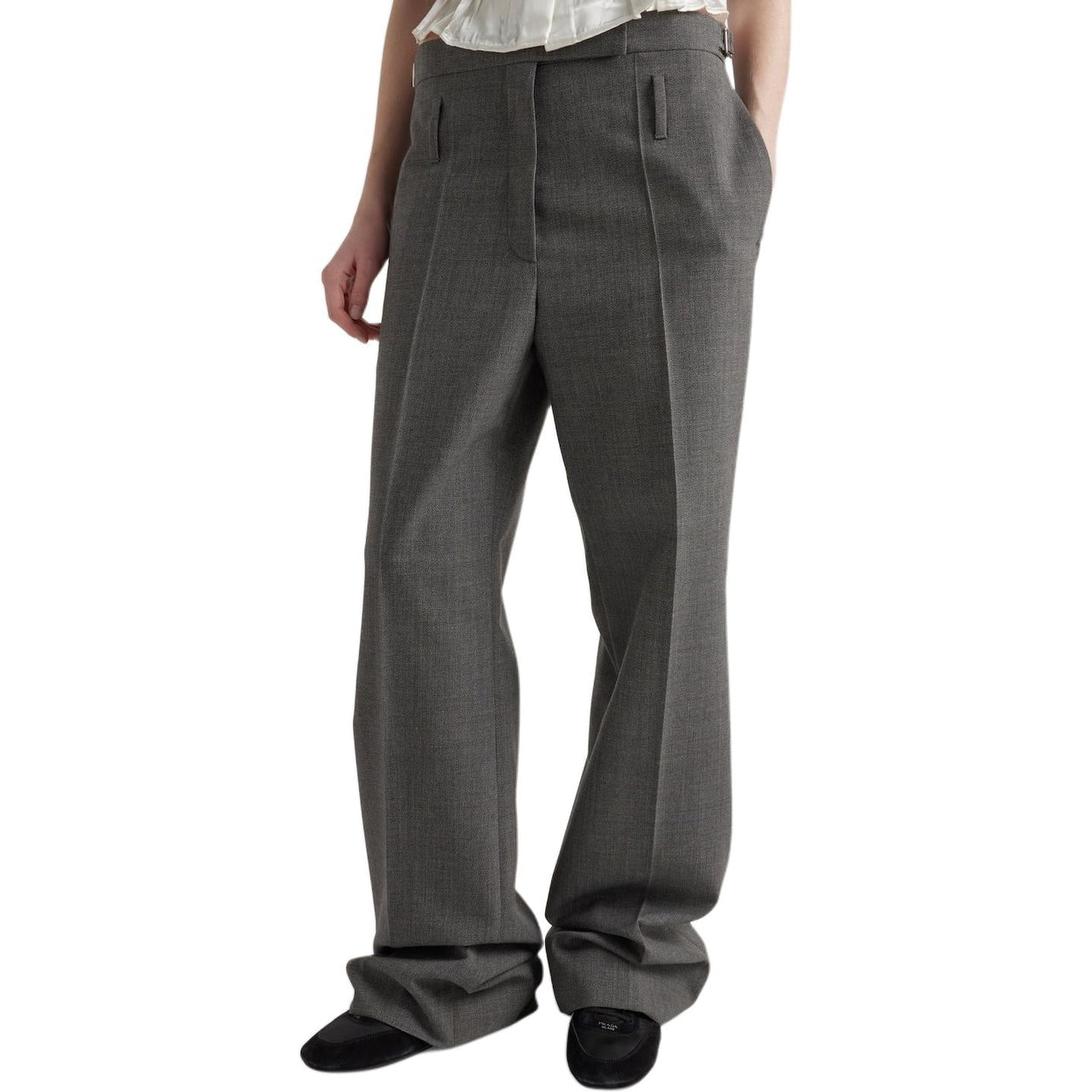 PRADA Belted Blend Trousers