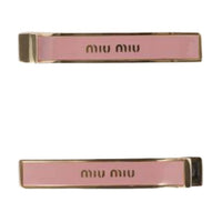 MIU MIU Metal, Enamel Hair Clips Women's Pink