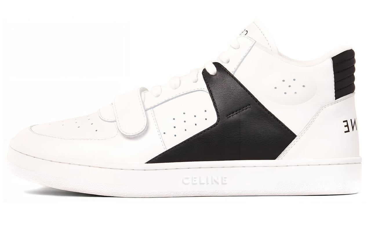 CELINE Skateboard Shoes Women's Mid-Top White/Black