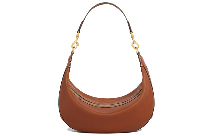 CELINE Calfskin Shoulder Bag Handbag Medium Size Women's Tawny