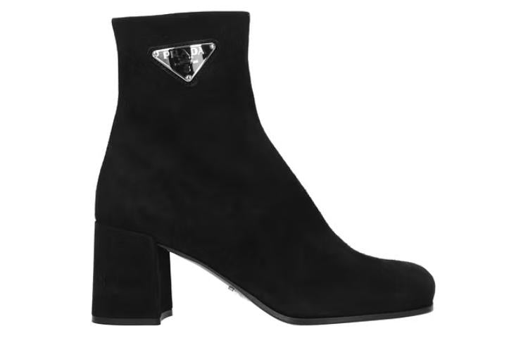 PRADA Ankle Boots High Heel Women's Black
