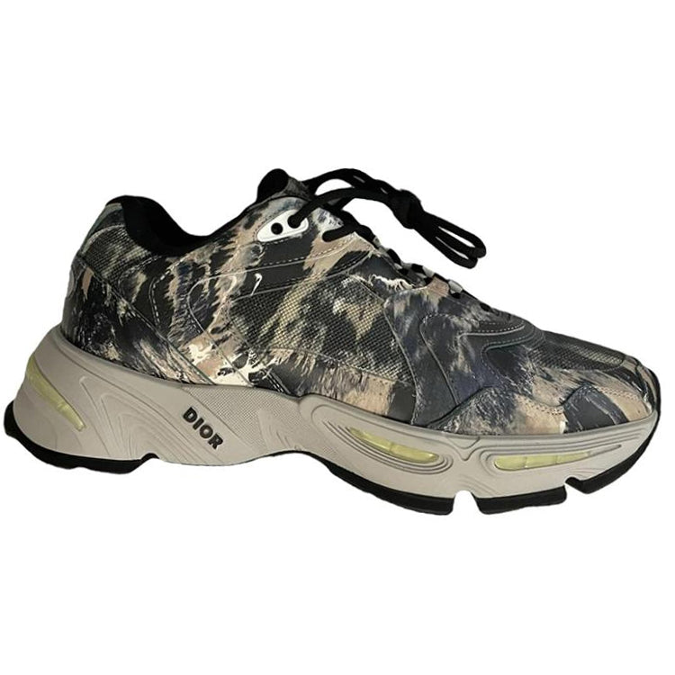 DIOR Low-Top Casual Shoes Men's Camouflage Black