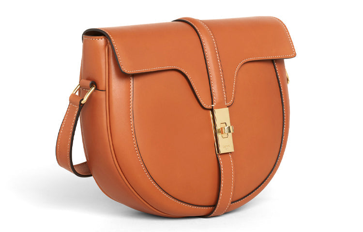CELINE Besace16 Calfskin Handbag Shoulder Bag Women's Tawny