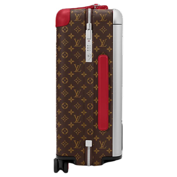 LOUIS VUITTON Horizon Coated Canvas With Cow Leather Trim Suitcase Luggage Unisex Deep Red & Brown