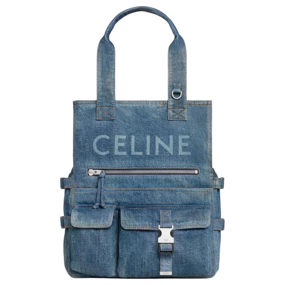 CELINE Denim Tote Bag, Shopping Bag, Shoulder Bag, Handbag Men's Washed