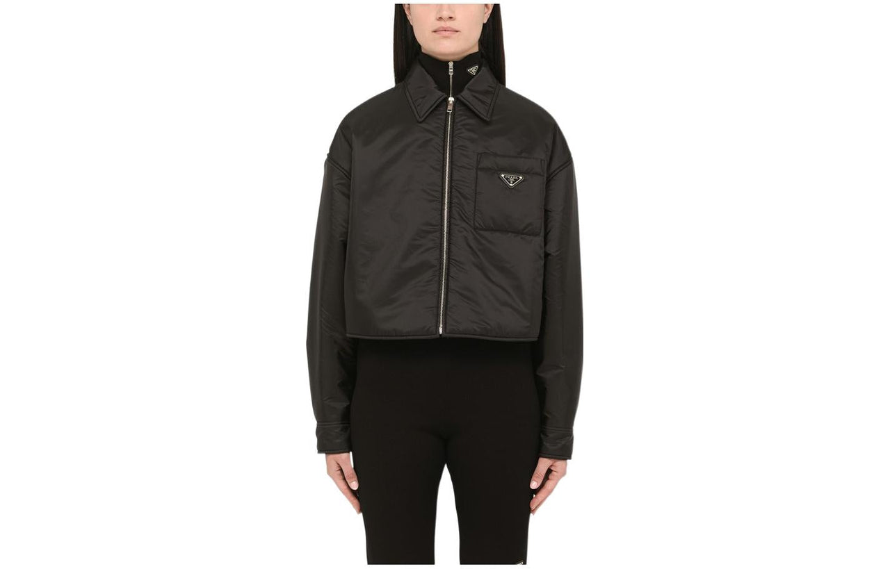 PRADA Cropped Coats Women's Black