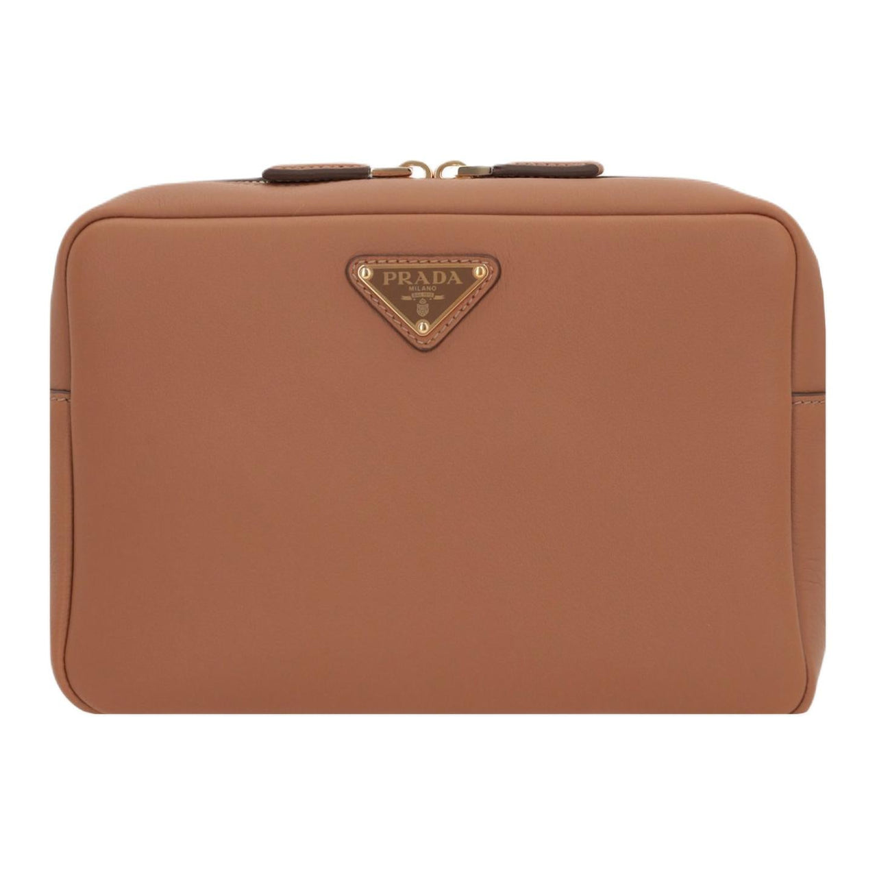 PRADA Calfskin Camera Bags Crossbody Bag Shoulder Bag Women's Caramel