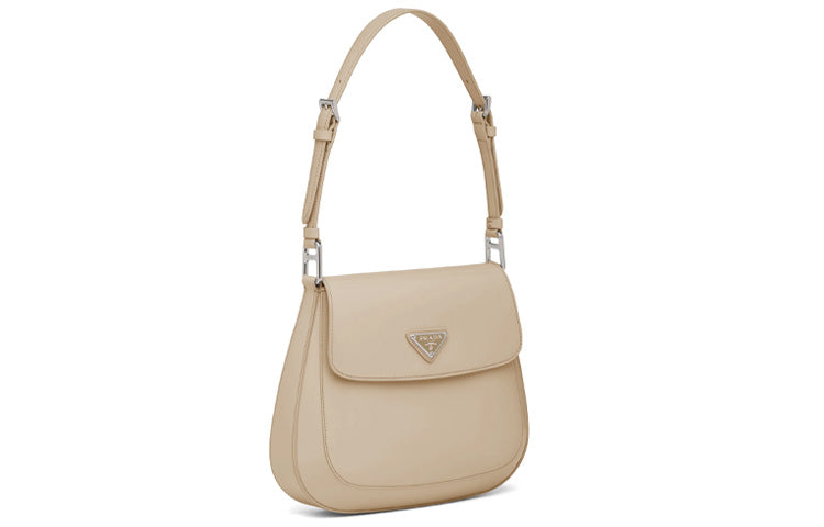 PRADA Cleo Leather Shoulder Bag Crossbody Bag Women's Desert Beige