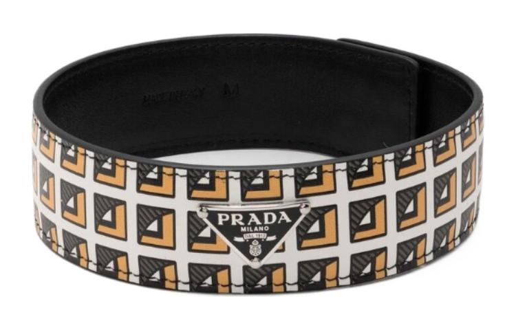PRADA Calfskin Necklaces Men's Multicolor